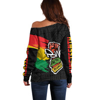 Juneteenth Off Shoulder Sweater Power To The People - Wonder Print Shop