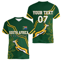 South Africa Rugby 2023 Women V Neck T Shirt Champions GO Bokke - Wonder Print Shop