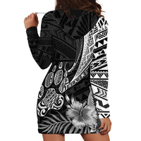 Personalised Polynesian Hoodie Dress Bulldog With Polynesian Patterns - Wonder Print Shop