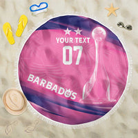 Barbados Cricket Custom Beach Blanket Royal Champions - Tropical Vibes - Wonder Print Shop