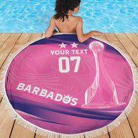 Barbados Cricket Custom Beach Blanket Royal Champions - Tropical Vibes - Wonder Print Shop