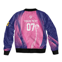Barbados Cricket Custom Bomber Jacket Royal Champions - Tropical Vibes - Wonder Print Shop
