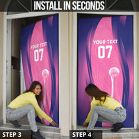 Barbados Cricket Custom Door Cover Royal Champions - Tropical Vibes - Wonder Print Shop