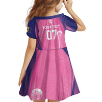 Barbados Cricket Custom Family Matching Off Shoulder Short Dress and Hawaiian Shirt Royal Champions - Tropical Vibes - Wonder Print Shop