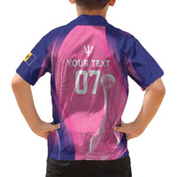 Barbados Cricket Custom Family Matching Puletasi and Hawaiian Shirt Royal Champions - Tropical Vibes - Wonder Print Shop