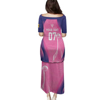 Barbados Cricket Custom Family Matching Puletasi and Hawaiian Shirt Royal Champions - Tropical Vibes - Wonder Print Shop