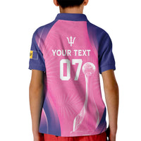 Barbados Cricket Custom Kid Polo Shirt Royal Champions - Tropical Vibes - Wonder Print Shop