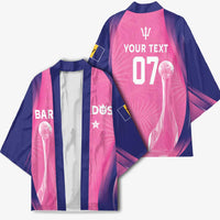 Barbados Cricket Custom Kimono Royal Champions - Tropical Vibes - Wonder Print Shop