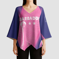 Barbados Cricket Custom Kimono Sleeve Blouse Royal Champions - Tropical Vibes - Wonder Print Shop