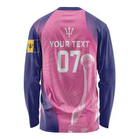 Barbados Cricket Custom Long Sleeve Shirt Royal Champions - Tropical Vibes - Wonder Print Shop