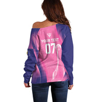 Barbados Cricket Custom Off Shoulder Sweater Royal Champions - Tropical Vibes - Wonder Print Shop
