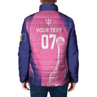 Barbados Cricket Custom Padded Jacket Royal Champions - Tropical Vibes - Wonder Print Shop