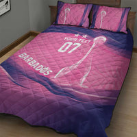 Barbados Cricket Custom Quilt Bed Set Royal Champions - Tropical Vibes - Wonder Print Shop