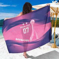 Barbados Cricket Custom Sarong Royal Champions - Tropical Vibes - Wonder Print Shop