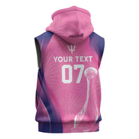 Barbados Cricket Custom Sleeveless Hoodie Royal Champions - Tropical Vibes - Wonder Print Shop
