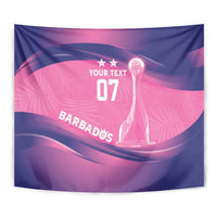 Barbados Cricket Custom Tapestry Royal Champions - Tropical Vibes - Wonder Print Shop