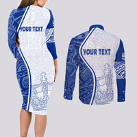 Personalised Queen Victoria School Couples Matching Long Sleeve Bodycon Dress and Long Sleeve Button Shirts QVS Old Boys LT7 - Wonder Print Shop