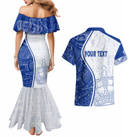 Personalised Queen Victoria School Couples Matching Mermaid Dress and Hawaiian Shirt QVS Old Boys LT7 - Wonder Print Shop