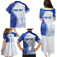 Personalised Queen Victoria School Family Matching Puletasi Dress and Hawaiian Shirt QVS Old Boys - Wonder Print Shop