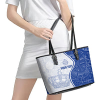 Personalised Queen Victoria School Leather Tote Bag QVS Old Boys - Wonder Print Shop
