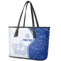 Personalised Queen Victoria School Leather Tote Bag QVS Old Boys - Wonder Print Shop