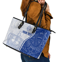 Personalised Queen Victoria School Leather Tote Bag QVS Old Boys - Wonder Print Shop