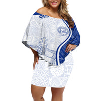 Personalised Queen Victoria School Off Shoulder Short Dress QVS Old Boys - Wonder Print Shop