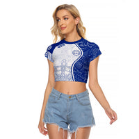 Personalised Queen Victoria School Raglan Cropped T Shirt QVS Old Boys - Wonder Print Shop