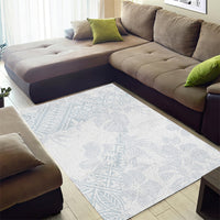Samoa White Sunday Area Rug Hibiscus Special LT7 - Wonder Print Shop