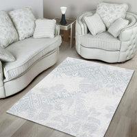 Samoa White Sunday Area Rug Hibiscus Special LT7 - Wonder Print Shop