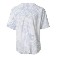 Samoa White Sunday Baseball Jersey Hibiscus Special LT7 - Wonder Print Shop