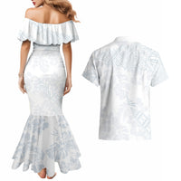 Samoa White Sunday Couples Matching Mermaid Dress and Hawaiian Shirt Hibiscus Special LT7 - Wonder Print Shop