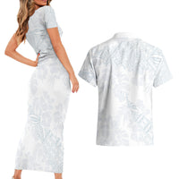 Samoa White Sunday Couples Matching Short Sleeve Bodycon Dress and Hawaiian Shirt Hibiscus Special LT7 - Wonder Print Shop