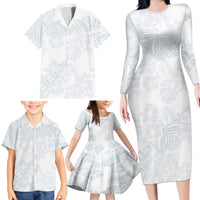 Samoa White Sunday Family Matching Long Sleeve Bodycon Dress and Hawaiian Shirt Hibiscus Special LT7 - Wonder Print Shop