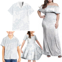 Samoa White Sunday Family Matching Off Shoulder Maxi Dress and Hawaiian Shirt Hibiscus Special LT7 - Wonder Print Shop