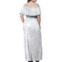 Samoa White Sunday Family Matching Off Shoulder Maxi Dress and Hawaiian Shirt Hibiscus Special LT7 - Wonder Print Shop
