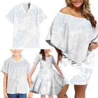 Samoa White Sunday Family Matching Off Shoulder Short Dress and Hawaiian Shirt Hibiscus Special LT7 - Wonder Print Shop