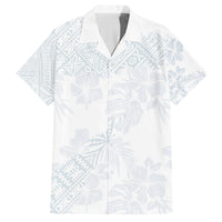 Samoa White Sunday Family Matching Off Shoulder Short Dress and Hawaiian Shirt Hibiscus Special LT7 - Wonder Print Shop