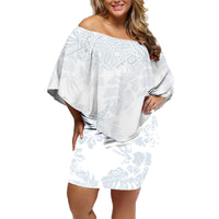 Samoa White Sunday Family Matching Off Shoulder Short Dress and Hawaiian Shirt Hibiscus Special LT7 - Wonder Print Shop