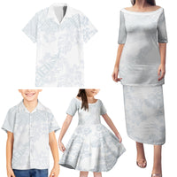 Samoa White Sunday Family Matching Puletasi Dress and Hawaiian Shirt Hibiscus Special - Wonder Print Shop