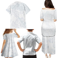 Samoa White Sunday Family Matching Puletasi Dress and Hawaiian Shirt Hibiscus Special - Wonder Print Shop