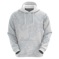 Samoa White Sunday Hoodie Hibiscus Special - Wonder Print Shop