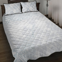 Samoa White Sunday Quilt Bed Set Hibiscus Special - Wonder Print Shop