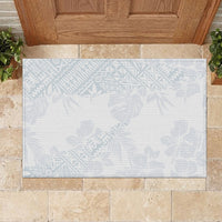 Samoa White Sunday Rubber Doormat Hibiscus Special - Wonder Print Shop