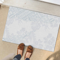 Samoa White Sunday Rubber Doormat Hibiscus Special - Wonder Print Shop
