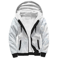 Samoa White Sunday Sherpa Hoodie Hibiscus Special - Wonder Print Shop