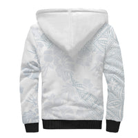 Samoa White Sunday Sherpa Hoodie Hibiscus Special - Wonder Print Shop