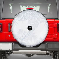 Samoa White Sunday Spare Tire Cover Hibiscus Special - Wonder Print Shop