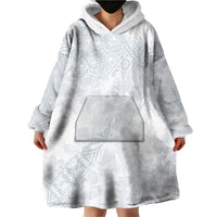 Samoa White Sunday Wearable Blanket Hoodie Hibiscus Special - Wonder Print Shop