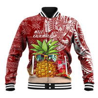 Mele Kalikimaka Hawaii Christmas Baseball Jacket Pineapple Party LT7 - Wonder Print Shop